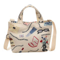 Mini Cute Canvas Crossbody Bag, Kawaii Cartoon Print Tote Shoulder Bag, Women's Fashion Handbags And Purses