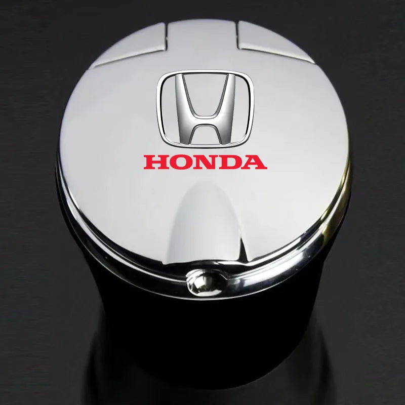 Car Ashtray Car Garbag Can with Led Light with Cover For Honda Civic 10 11th Jazz City Gen Hrv Fit Accord Mugen RR Forza Vt600