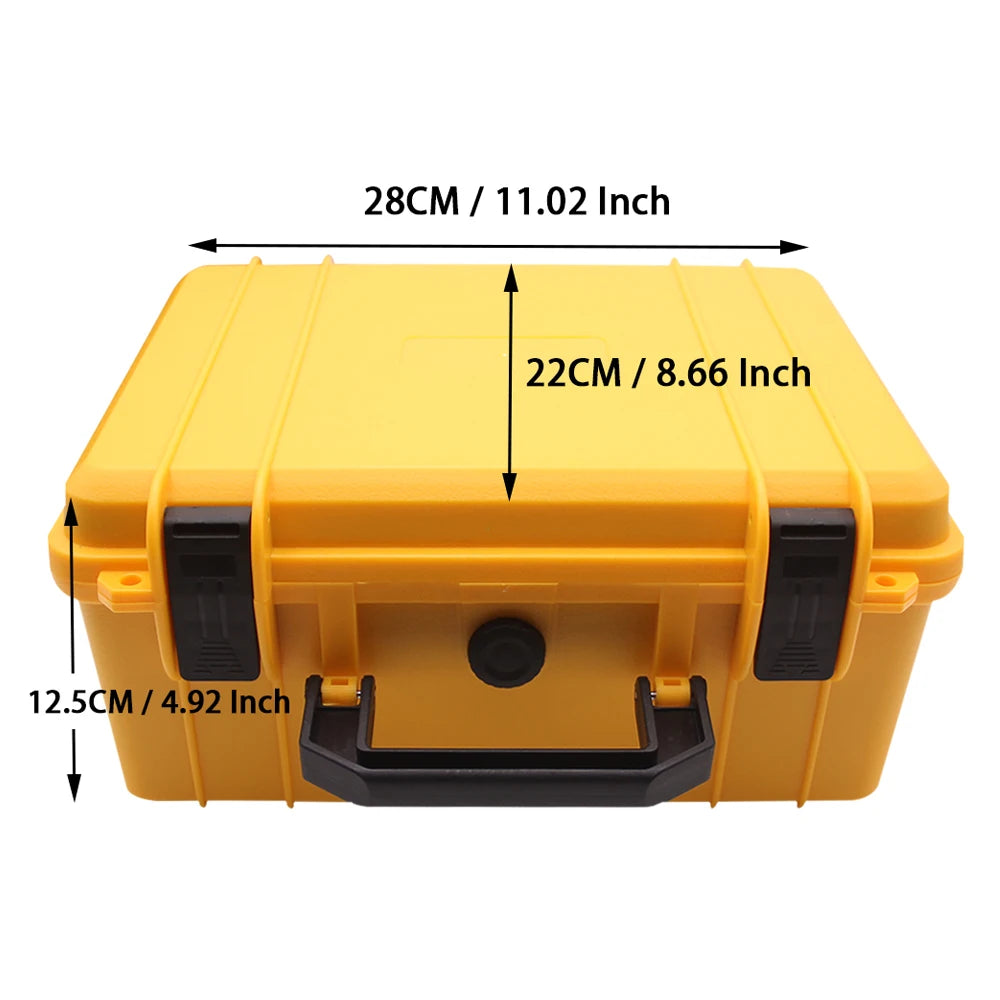 Waterproof Hard Toolbox Safety Protector Box Portable Organizer Hardware Storage Pistol Case With Pre-cut Sponge Storage Box