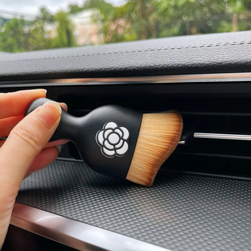 Camellia Flower Car Interior Cleaning Detaling Brush Air Conditioner Outlet Cleaning Brush Crevice Dust Removal Artifact Brush