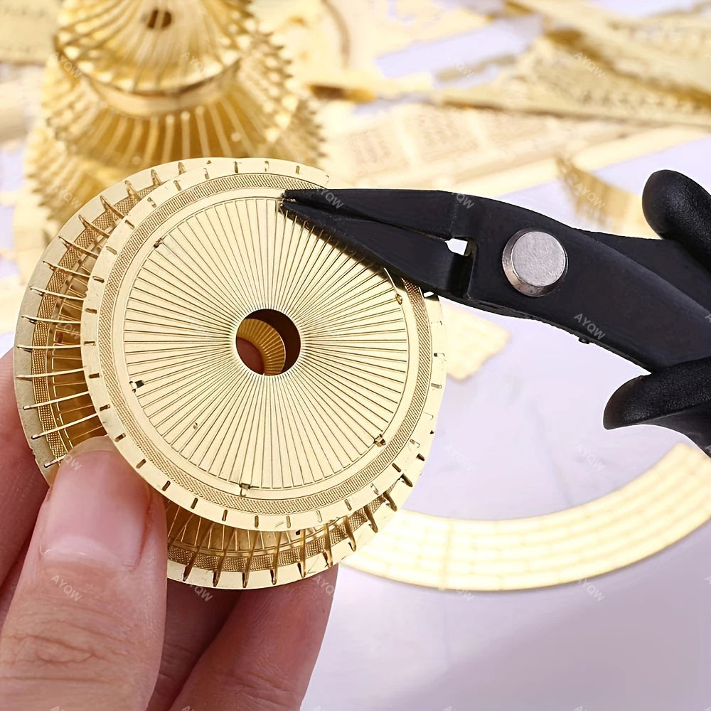 3D Metal Model Assembly Kit: Ergonomic Pliers, Tweezers & More - Precision Crafting Tools For Ages 14+
