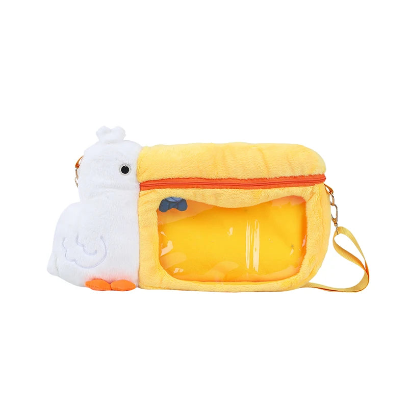 Pelican Cute Large Capacity Transparent Camera Crossbody Bags for Women Cartoon Soft Plush Lightweight Fashion JK Its Bag Girls
