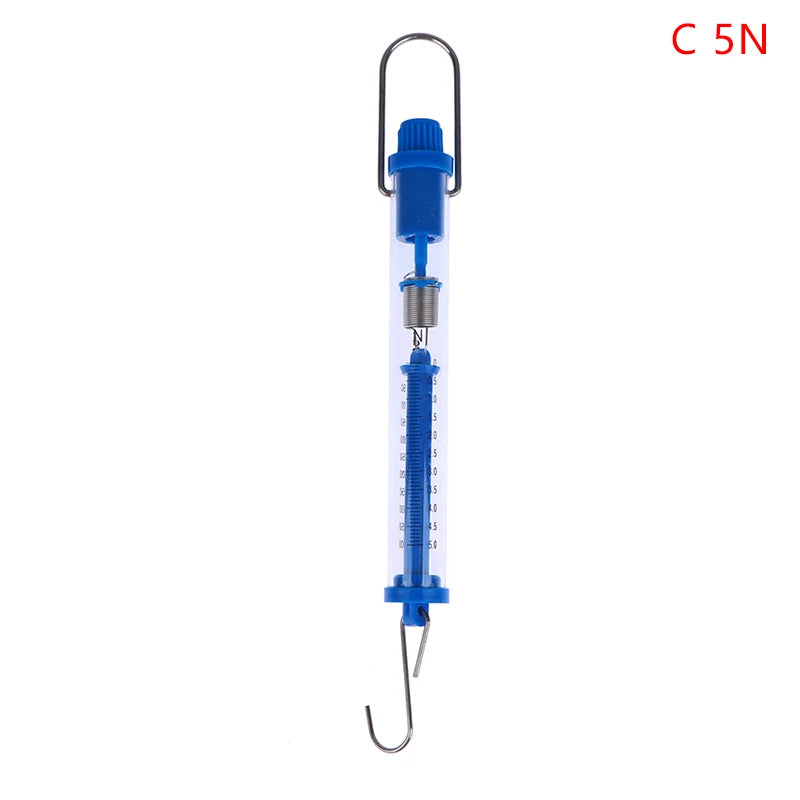 1PC Practical Newtons Spring Scale Tubular Dynamometer Plastic Transparent Body Easy Hanging For Classroom