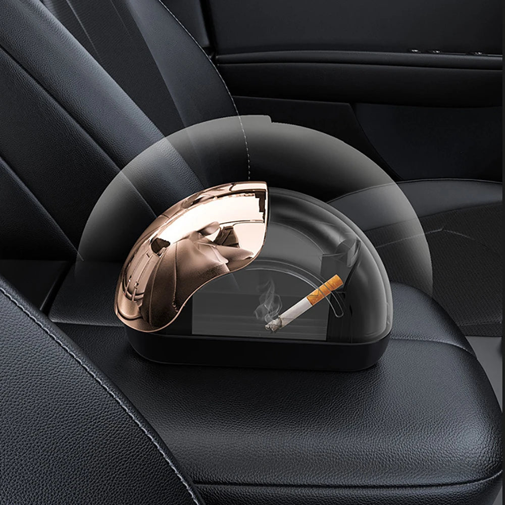 Car Ashtray High-end Can Not Drop Ash Artifact New Car Door LED Creative Anti-ashtray Car Home Universal