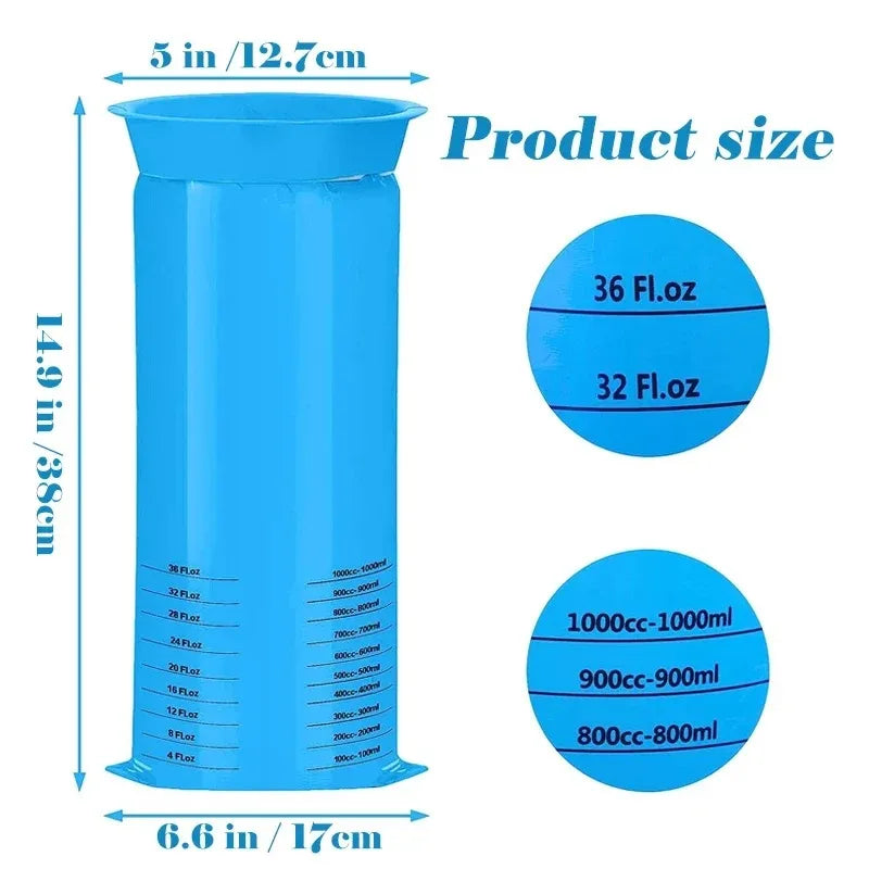 Disposable Vomit Bags 1000ml, 5/10/20 Pack Travel Motion Sickness Nausea Cleaning Bag, HDPE PE Eco-Friendly Plastic Car