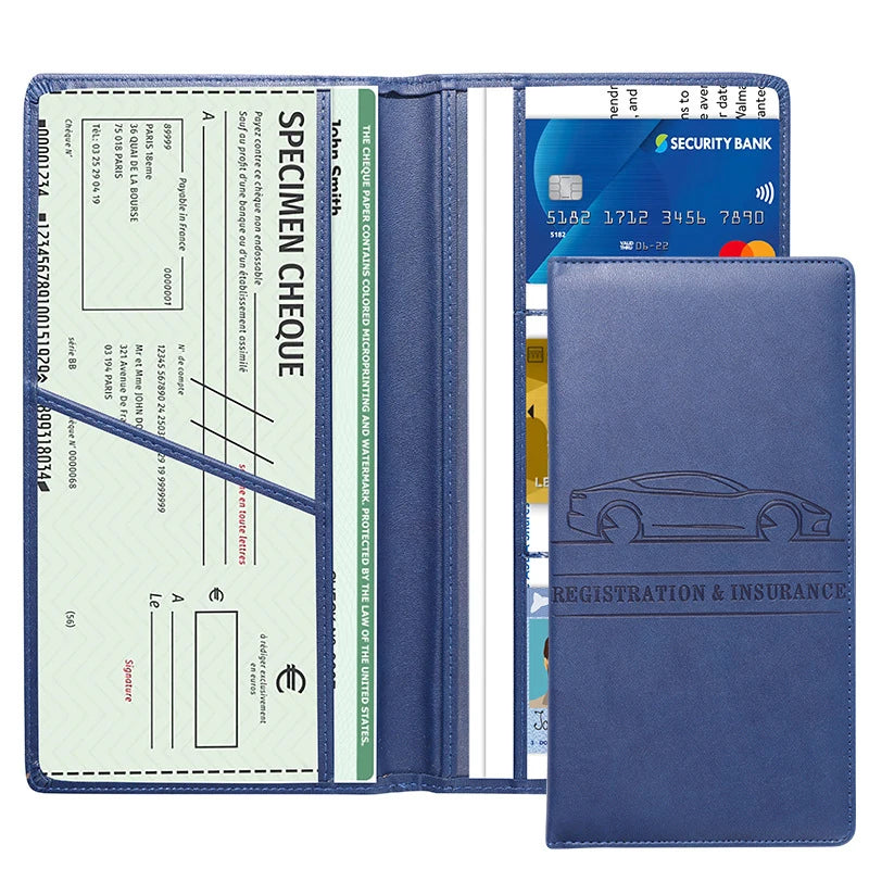 Simple Stylish Driver's License Car Registration Certificate Holder Document Cover Ticket Storage Anti Magnetic Card Bag