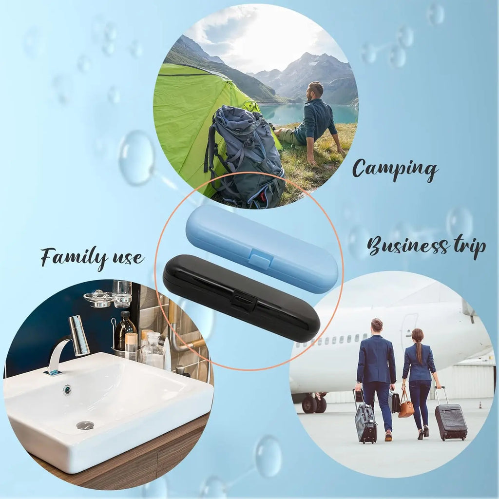 Toothbrush&Toothpaste Holders with Protective Cover, Portable Travel Case for Oral B Electric Toothbrush Handle Storage Box