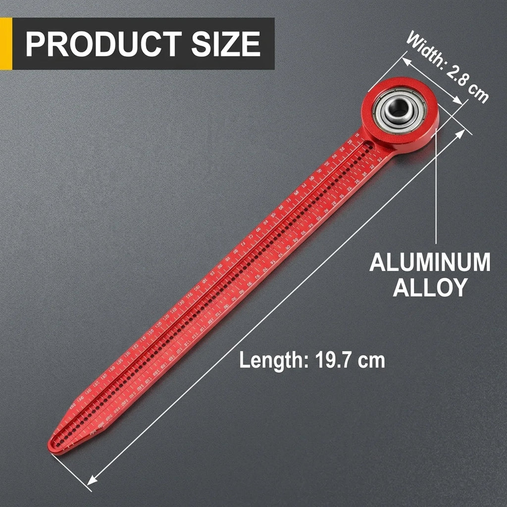 Woodworking Scribe Gauge Carpentry Circular Drawing Compass Carpentry Hole Ruler Precision Scribe Gauge Marking Measurement Tool