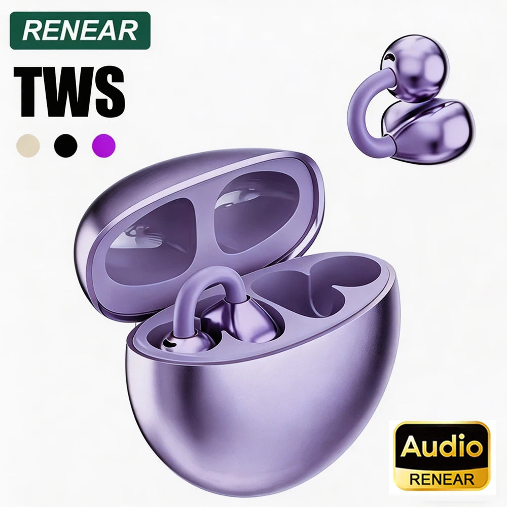 2026 New Clip-on Sports Headphones OWS Wireless Silicone Earphones Universal For Android Ios Smartphone With Mic Gaming Headset