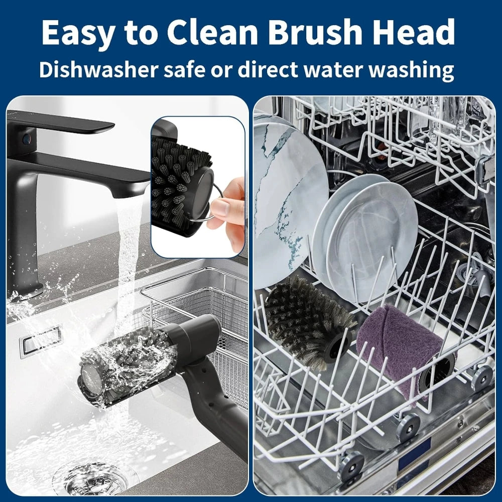 Electric BBQ Grill Brush 180° Adjustable Stainless Steel Brush Head Grill Cleaning Brush for Outdoor Grilling and Kitchen Grates