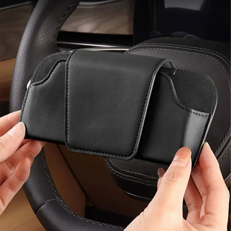 Car Glasses Case Auto Sun Visor Premium Suede Glasses Holder Wear-Resistant Sunglasses Protective Box Universal Cars Accessories