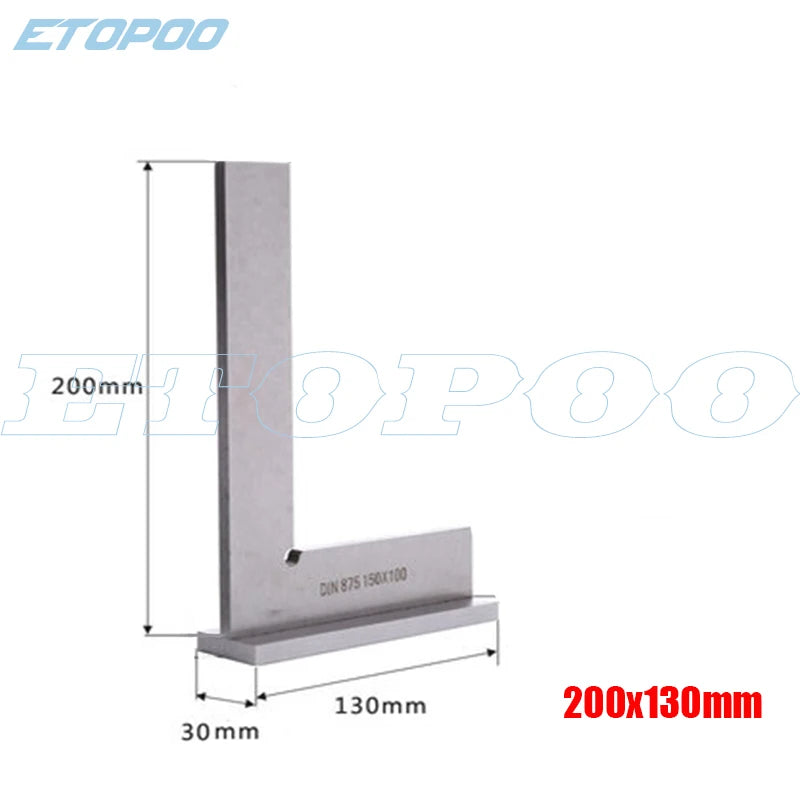 DIN875/2 Precision Machinist Square Ruler Carbon Steel Angle Ruler Engineer Square 90 Degree Right Angle Ruler
