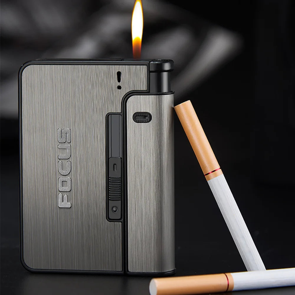 Automatic Cigarette Case Metal Cigarette Boxes 10pcs Cigarette Capacity
