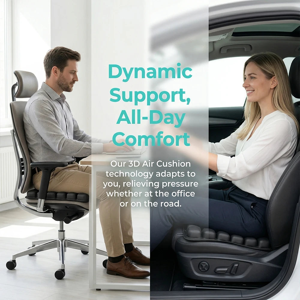 49 Cell Air Seat Cushion for Office & Home & Outside Etc / The Product Comes with a Transparent, Matte-Finish Bag.