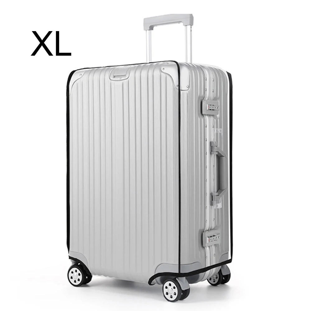Transparent Waterproof PVC Suitcase Protector, Wear Resistant Dustproof Cover for 20-28 Inch Wheeled Trolley Luggage
