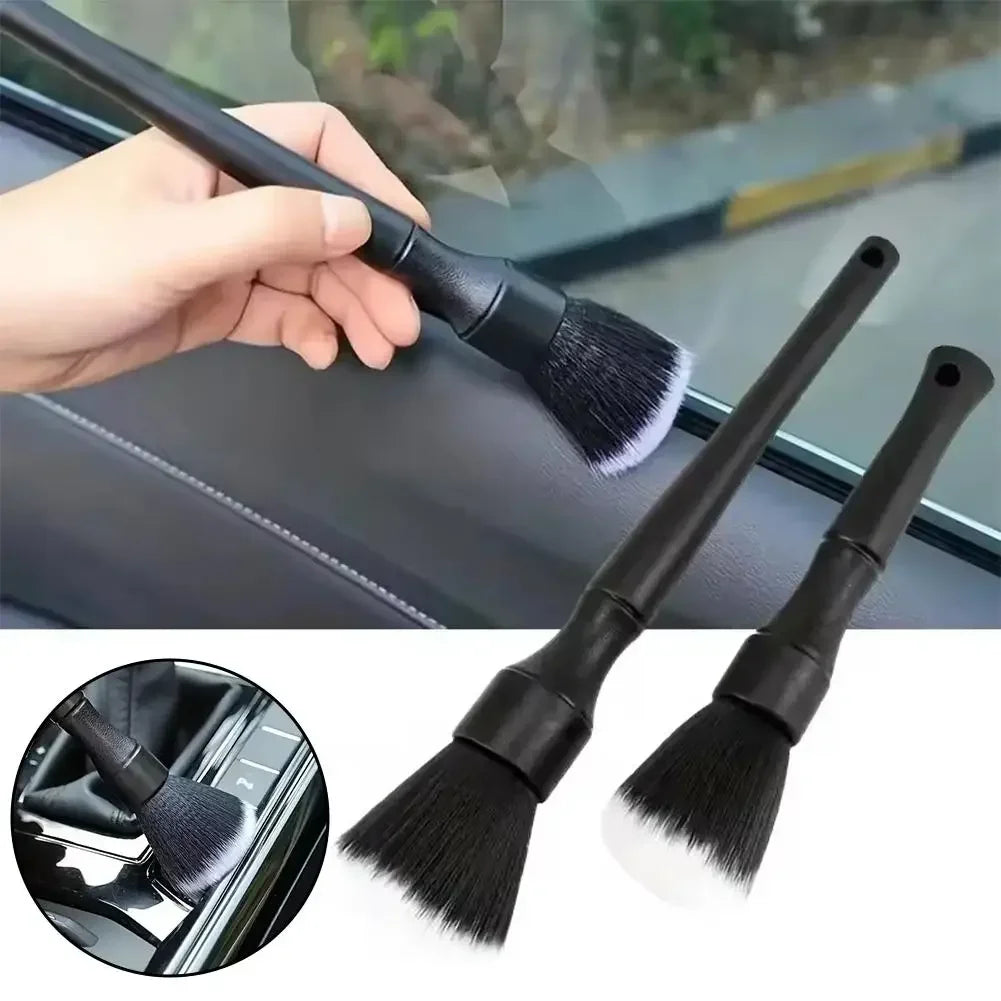 Scratch Free Car Detailing Brush Soft Bristle Ergonomic Handle Auto Interior Clean Tool For Dashboard Air Vent Seat