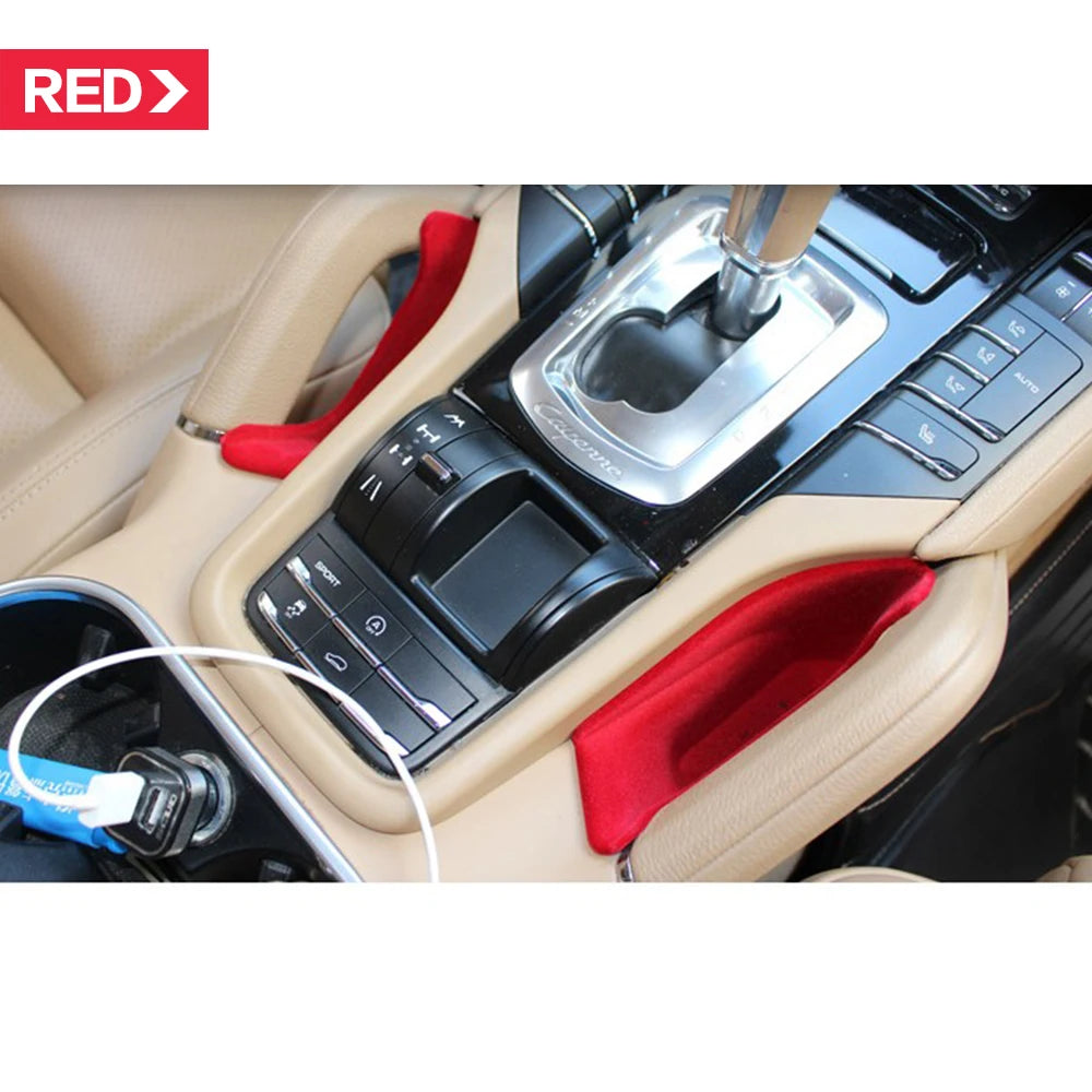 2X For Porsche Cayenne 92A MK2 958 2011 2012 2013 2014 2015 2016 2017 2018 Car Seat Crevice Storage Box Bag Interior Accessories