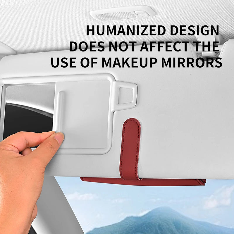 Car Sunglasses Holder Case Universal Auto Sun Visor Glasses Box Clip Sunglasses Holder Fastener Magnetic Eyeglasses Storage Bag