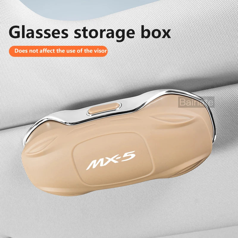 For Mazda MX-5 MX 5 ND Roadster 2016- 2019 2020-2025 Car Visor Sunglasses Car Glasses Case Glasses Holder Clip Box accessories