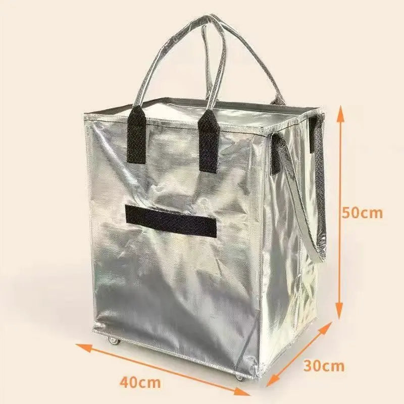 Hulken Detachable Travel Bag with Cover Silent Wheels Stackable Storage Portable Shopping Cart Large Capacity Foldable Shoppi...