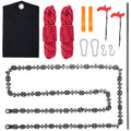 1Set 53 Inch Hand Rope Chain Saw Sharp Manual Tree Limb Chain Saw with 68 Teeth Folding Pocket Rope Chainsaw Tree Cutting Tools