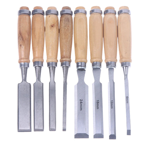 **6/12/18/24mm 4 Pcs Wood Carving Chisels Set Professional For Woodworking With Ergonomic Wood Carving Tools DIY Auxiliary Tools
