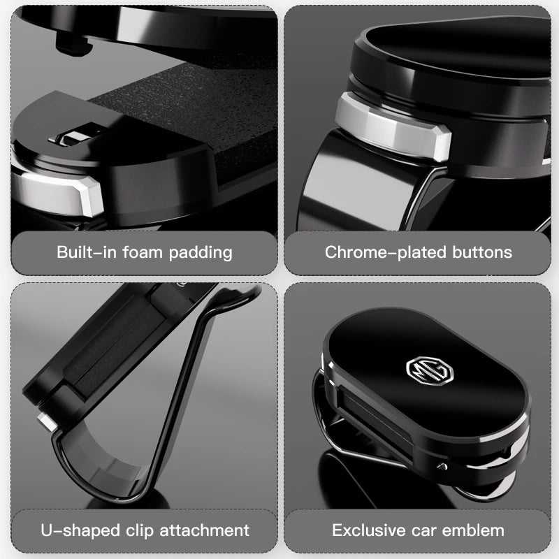 1Pcs Car Sun Visor Glasses Storage Clip Sunglasses Holder For MG HS ZS MG4 EV Cyberster MG6 MG5 ES5 MG7 MG3 EZS MG07 ONE Hector