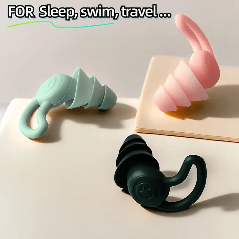 Silicone Earplugs for Multiple Uses | Designed for Sleep and Swimming, Comfortable and Durable, Suitable for Studying