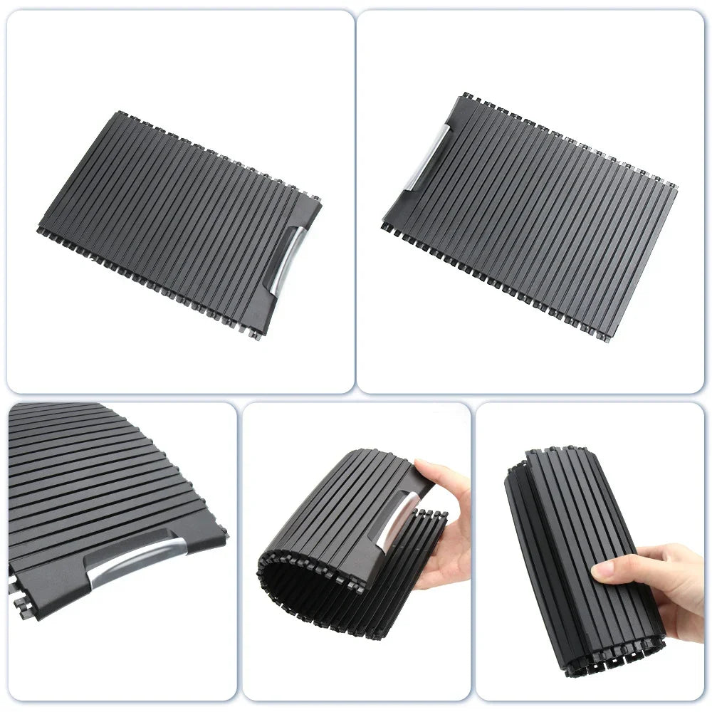 Car Center Console Cup Holder Cover Slide Roller Blinds Storage Box Zipper Sliding Cover For Mazda Atenza CX4  2017-2021