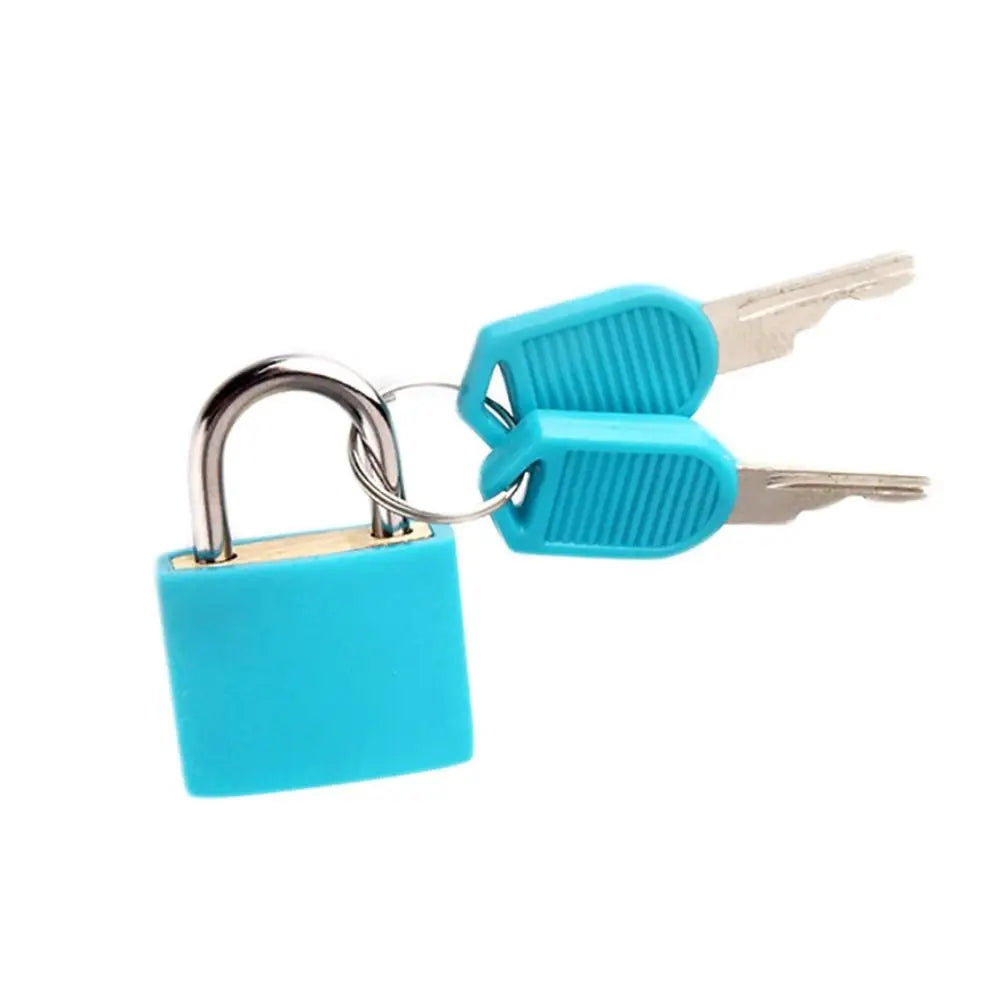 Small Mini Travel Supplies Home Ornament Suitcase Padlock Strong Steel Cabinet Door Bookbag Small Luggage Lock with 2 Keys