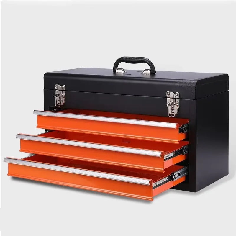 Portable Metal Tool Box With 3 4 Drawers Waterproof Design For Electrician Maintenance And Home DIY Projects