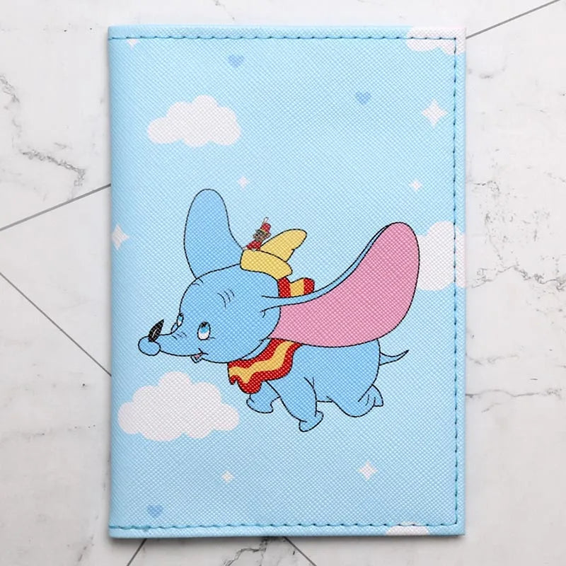 Cartoon Travel Accessories Disney Mickey Princess Passport Holder PU Leather Women Travel Passport Cover Case Card ID Holders