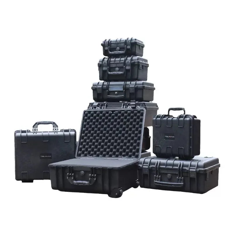 Waterproof Hard Carry Case Bag Toolbox With Pre-cut Sponge Storage Box Safety Protector Organizer Hardware Box Impact Resistant