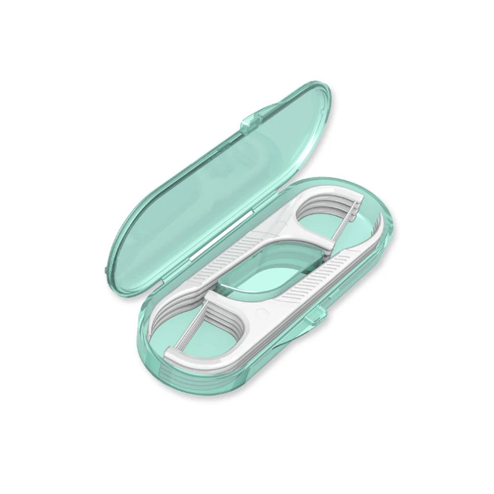 Portable Dental Floss Dispenser Travel Friendly Teeth Cleaning Tool Storage Box With 10pcs Dental Floss Travel Essential