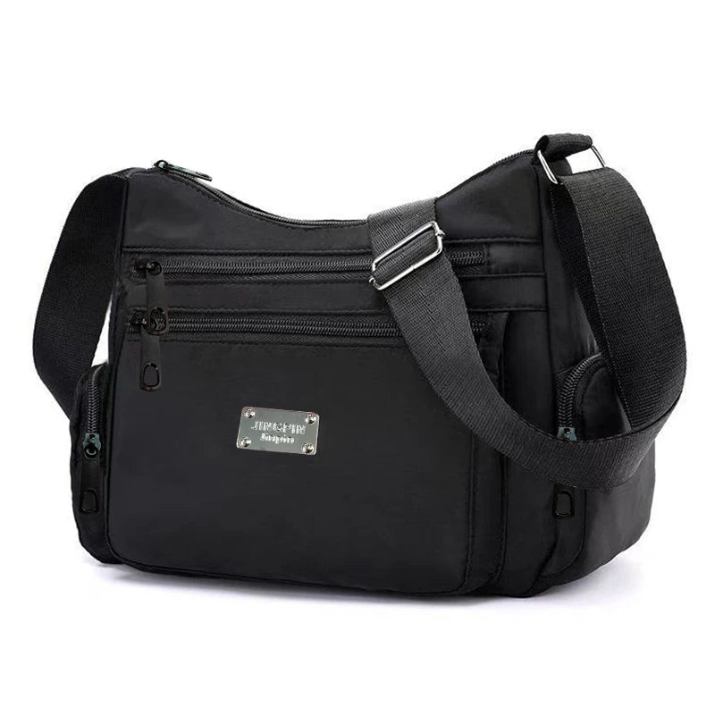 Everyday Versatile Water-resistant Nylon Shoulder Bag Trendy Multi-color Design, Practical Layout for Weekend Short Trips