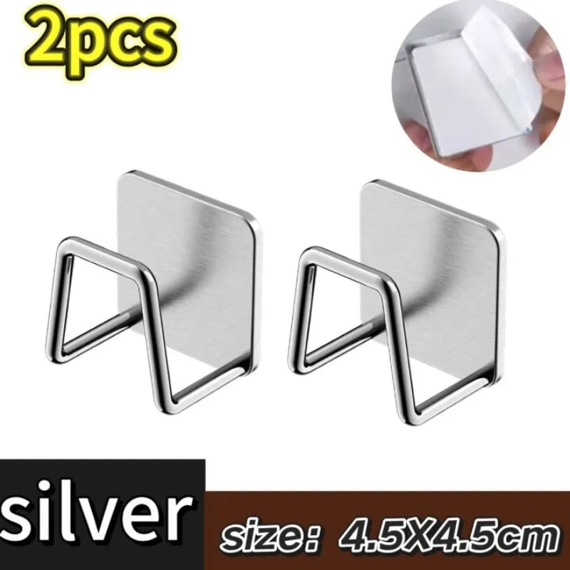 Kitchen Sponges Holder Self Adhesive Sink Sponges Drain Drying Rack Stainless Steel Storage Holder Kitchen Accessories
