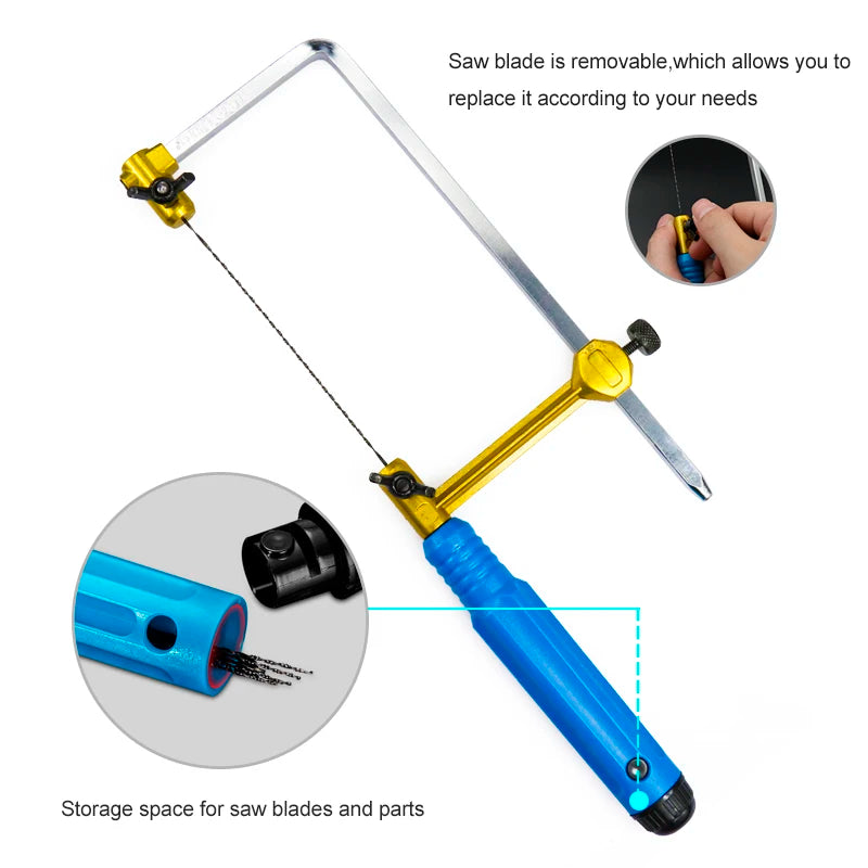 CMCP Adjustable Frame Sawbow U-shape Coping Jig Saw for Woodworking Craft Jewelry DIY Hand Tools Jeweler's Saw Frame