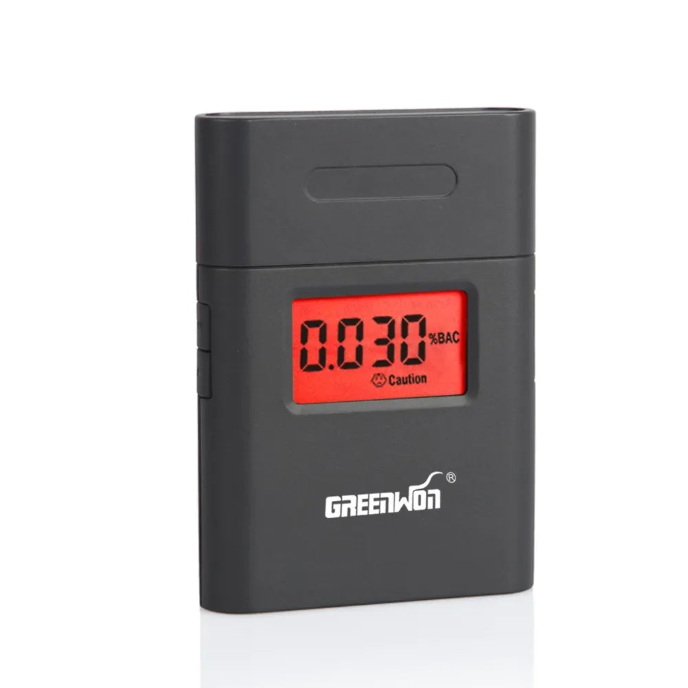 GREENWON LCD Display Mini Pocket Digital Alcohol Tester Driving Breath Breathalyzer Detector with Mouthpieces