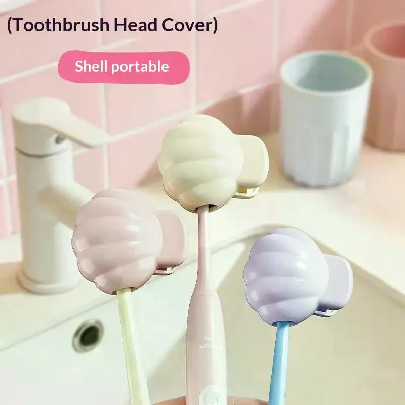 Waterproof Dustproof Toothbrush Protective Cap Travel Portable Toothbrush Head Cover Plastic Clip For Household Bathroom