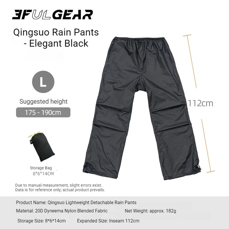 3F UL GEAR Lightweight Split-type Raincoat Rain Pants Outdoor Hiking Cycling Off-road Mountaineering Rain Gear For Men And Women
