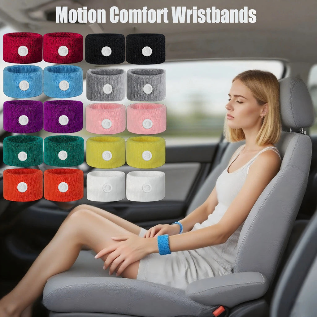 4PCS Anti-Nausea Acupressure Bands for Car, Boat, Flight | Drug-Free , No-Pill Wristbands Perfect Gift for Travel Essentials
