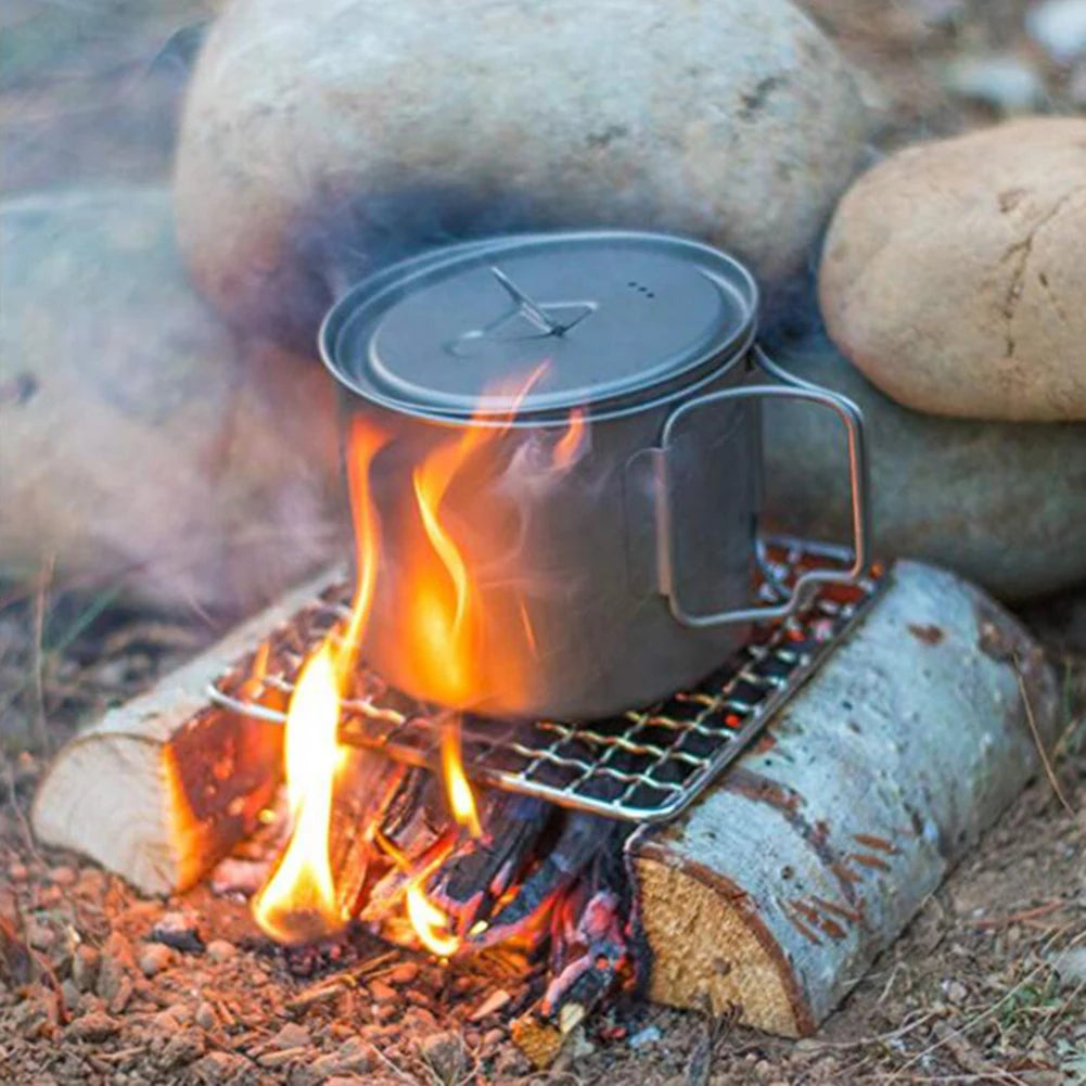 BBQ Grill Mesh Home Roast Net Cooking Grate Stainless Steel Grilling Grate Tool for Outdoor Activities Traveling Picnic
