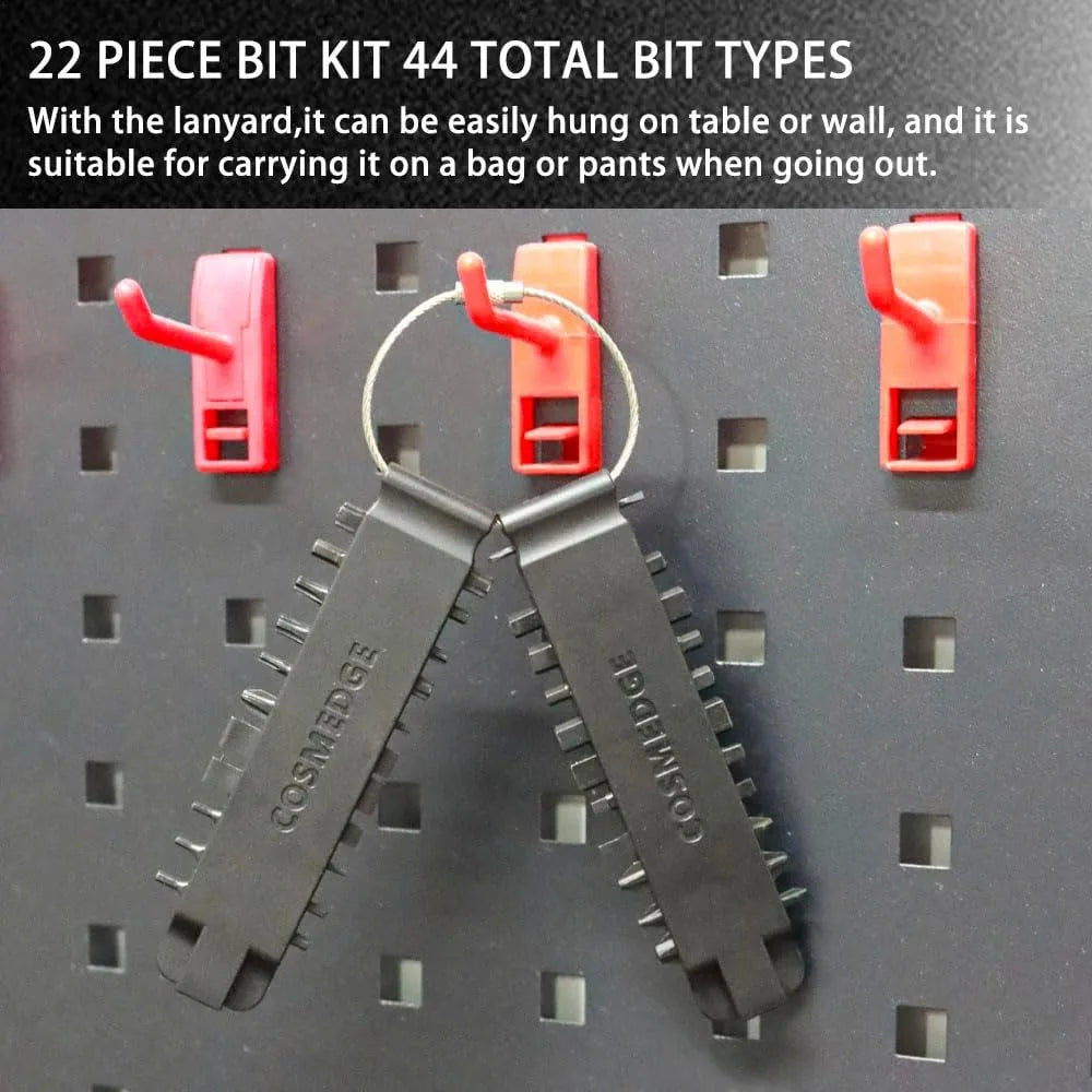 22PC Flat Bit Kit Set for Leatherman, Replacement Double-Ended Flat Screwdriver Bits, Multi-Tool Accessories (S2 Steel)