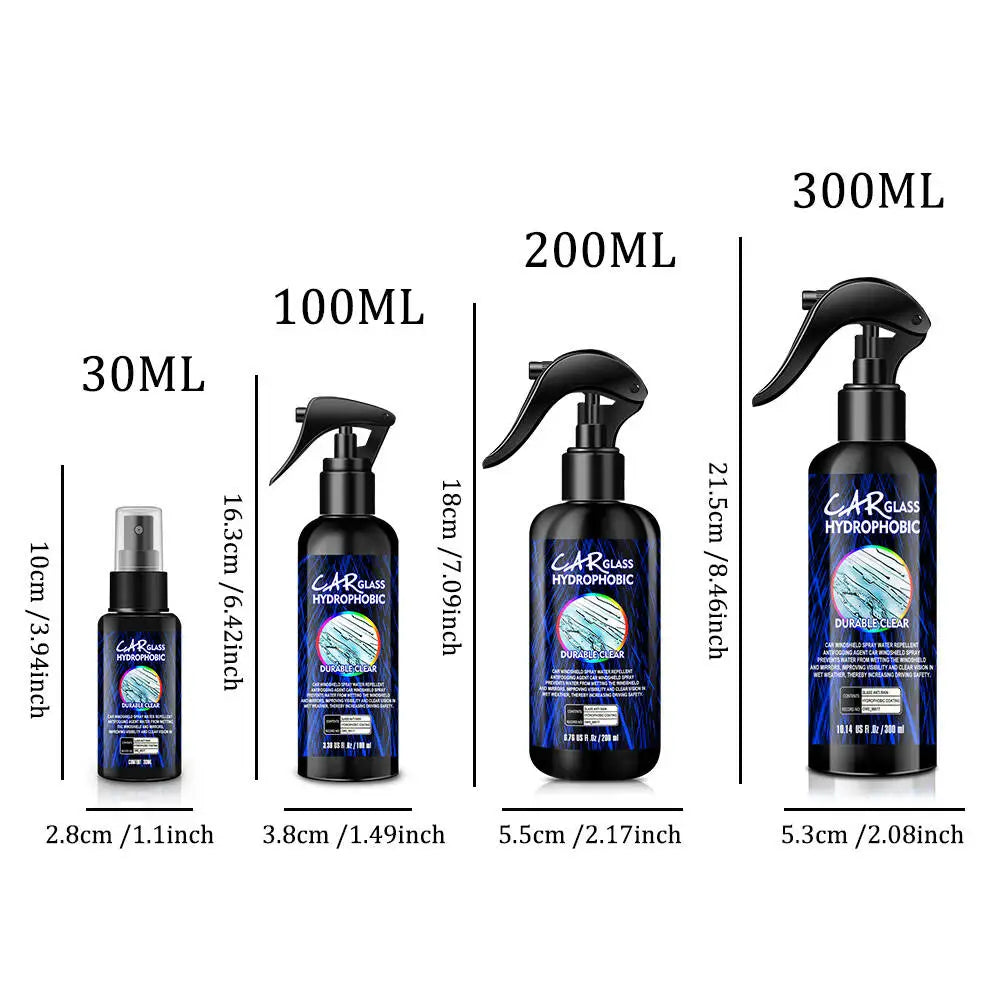 Cars Glass Anti-Rain Spray Auto Water Repellent Coating Agent Waterproof Rainproof Anti-fog Glass Cleaner Auto Windshield Clear