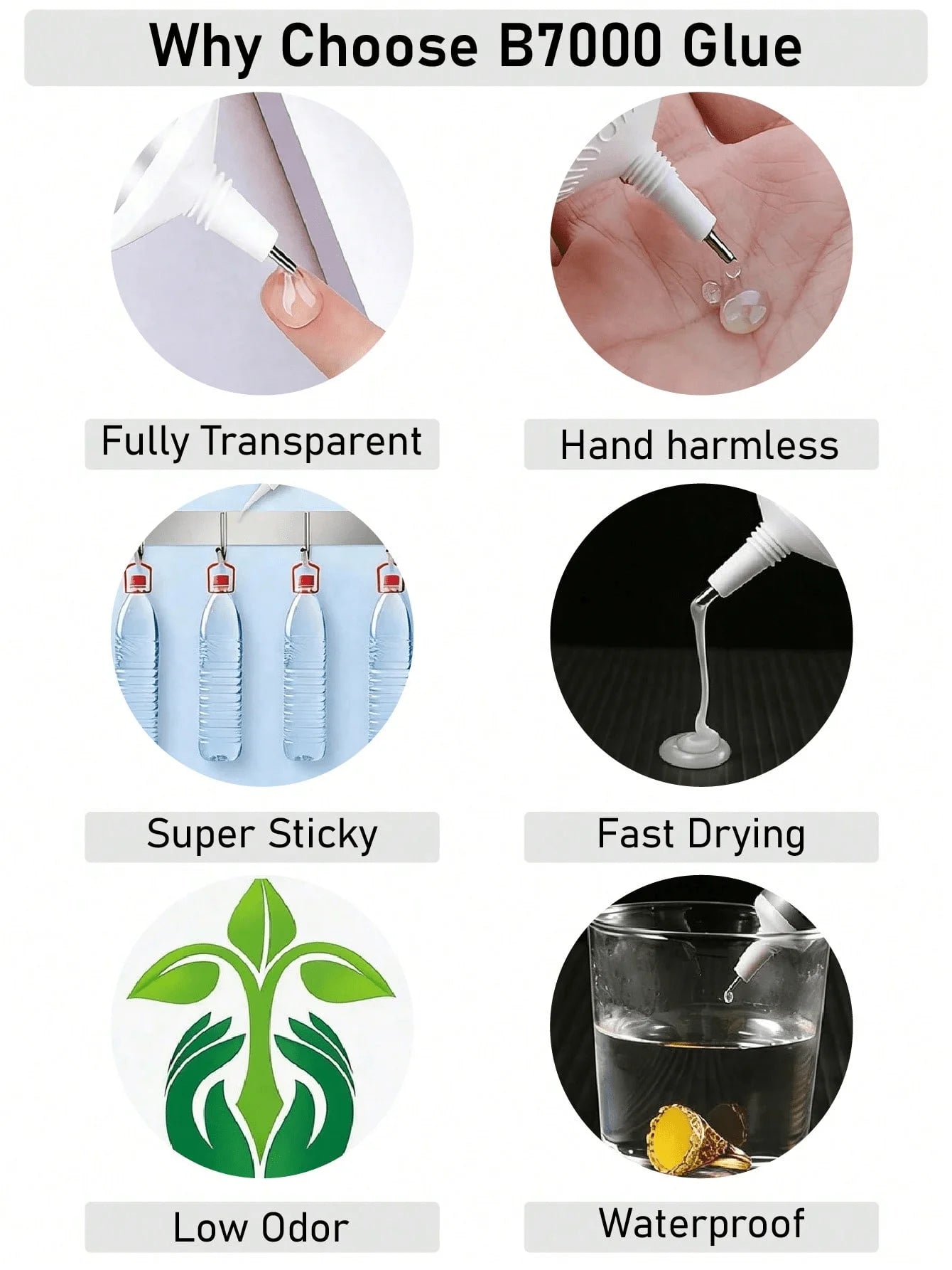 B-7000 Jewelry Glue,Strong Adhesive Bead Glue with Precision Tip,Quick Dry Adhesive for Jewelry Making Clothe Fabric DIY Crafts.