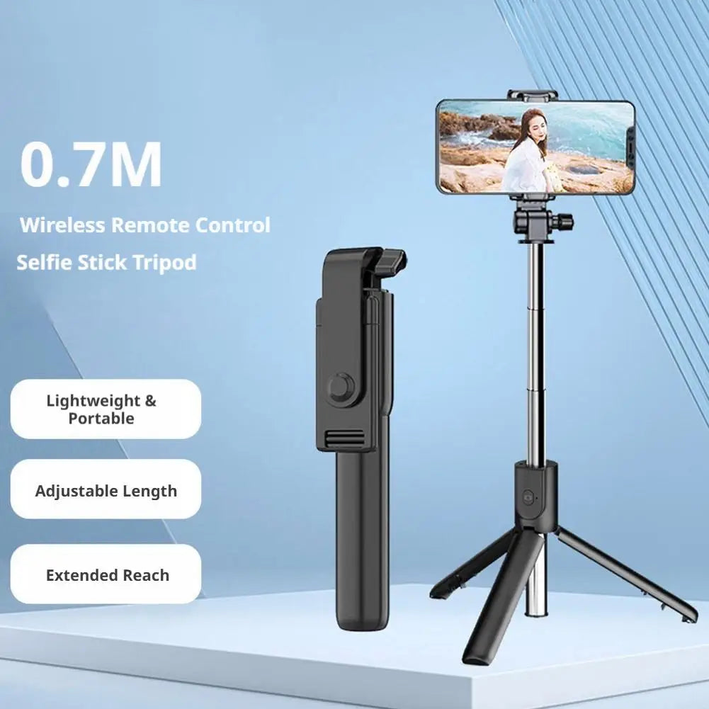 3 in 1 Selfie Stick Tripod With Wireless Bluetooth Remote Extendable Phone Holder Stand For Live Stream Vlog