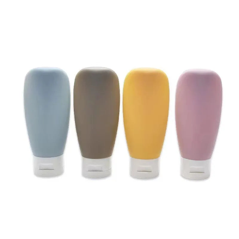 4Pcs/Set Refillable Bottle 60ml Soft Lotion Container Squeeze Tube Empty Bottle Portable Travel Shampoo Bottle