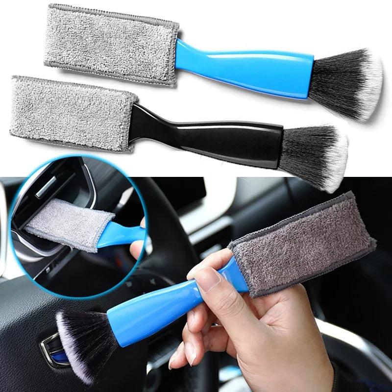 1/2pcs Car Cleaning Tools Air Conditioning Air Outlet Clean Dust Removal Soft Brush Multifunctional Auto Interior Cleaning Tool
