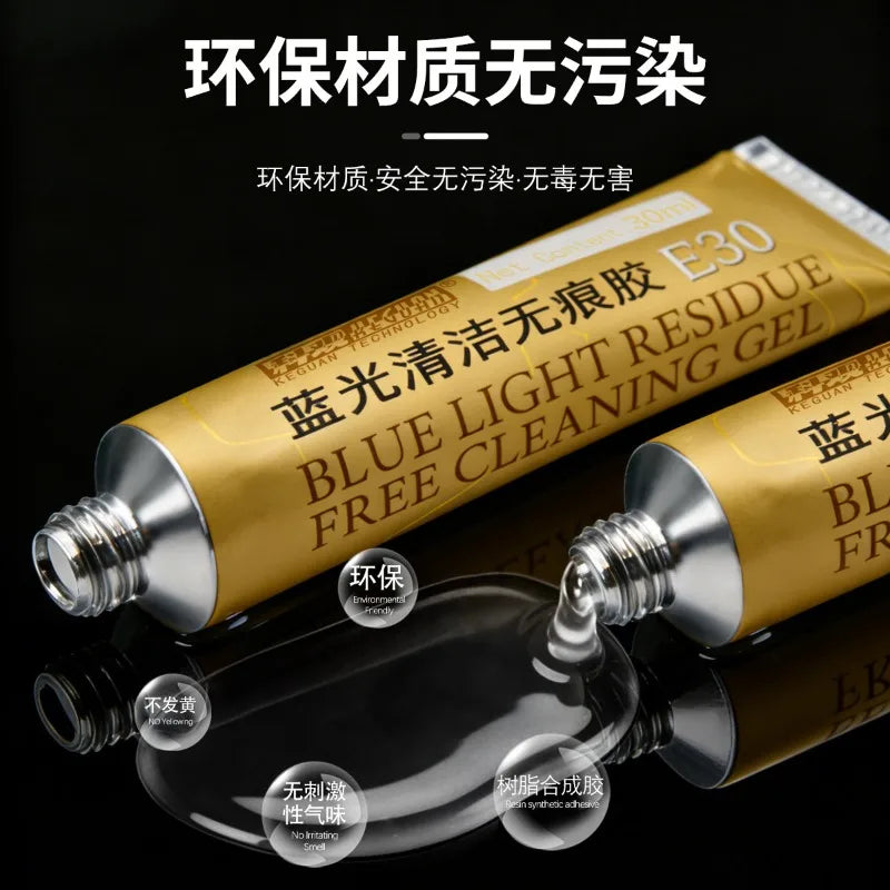 KEGUAN Blue Light Cleaning and Traceless Adhesive for Remove Blue Light Surface Stains and Dust Cleans Mobile Phone Repair Tools