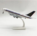 20cm Singapore A380 Airplane Model Miniature Toys Plane Alloy Metal A380 Airlines Diecast Airplanes Aircraft & Wheels for